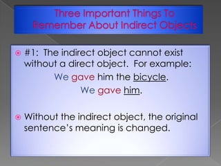Direct objects | PPT