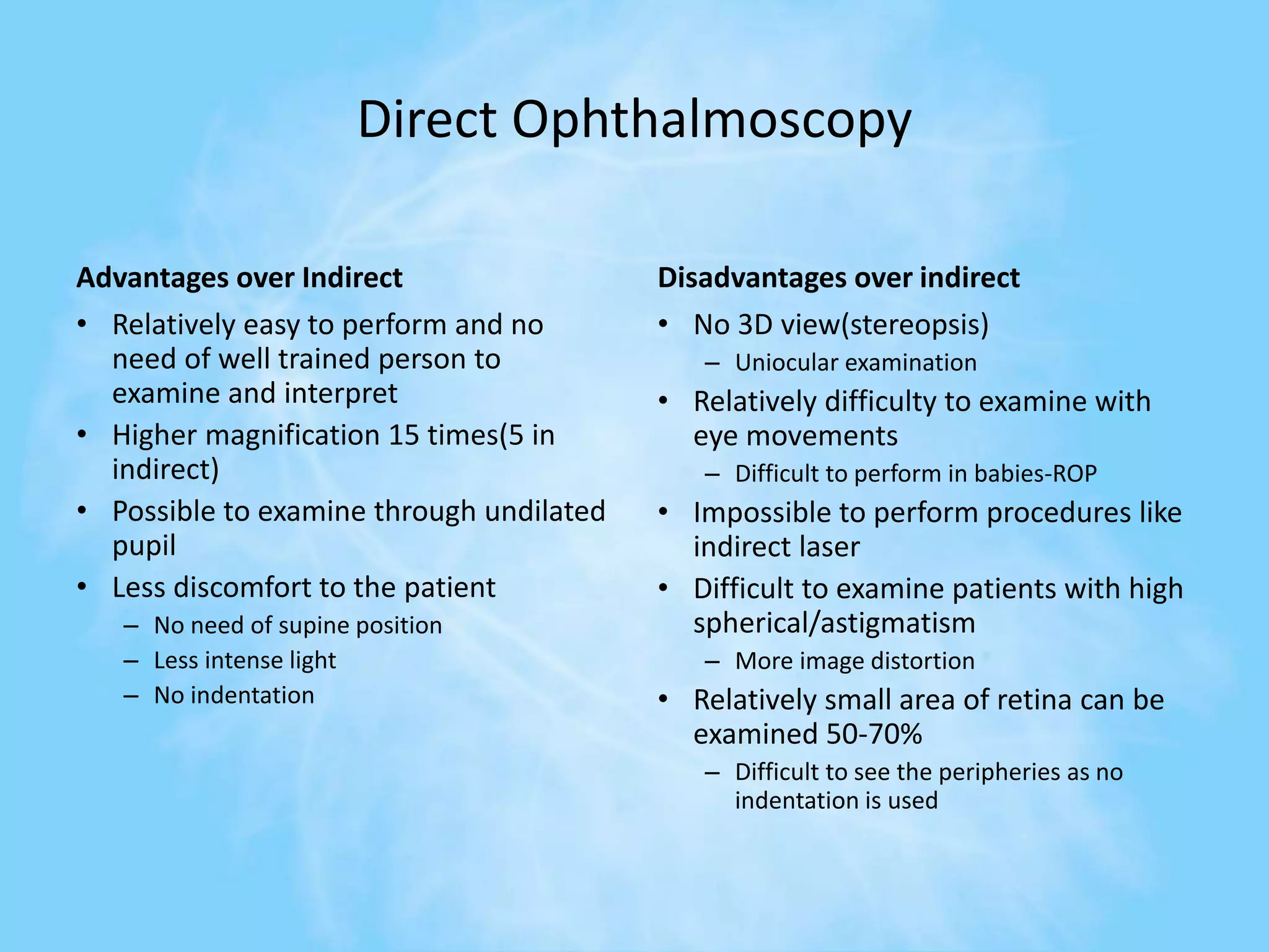 Direct ophthalmoscope PPT