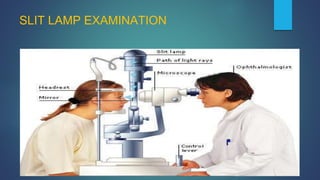 SLIT LAMP EXAMINATION
 