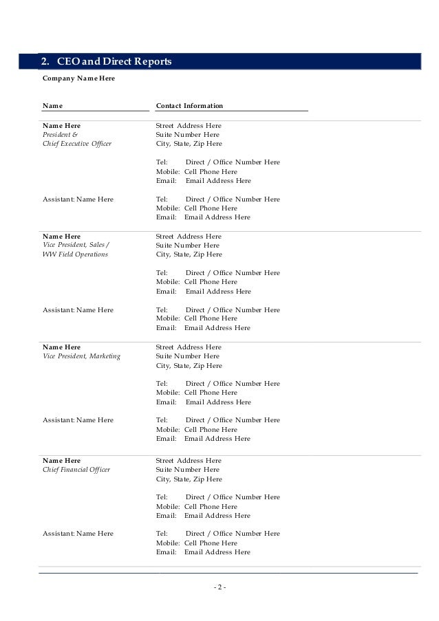 contact information form