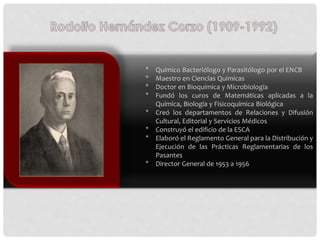 * Químico Bacteriólogo y Parasitólogo por el ENCB
* Maestro en Ciencias Químicas
* Doctor en Bioquímica y Microbiología
* ...