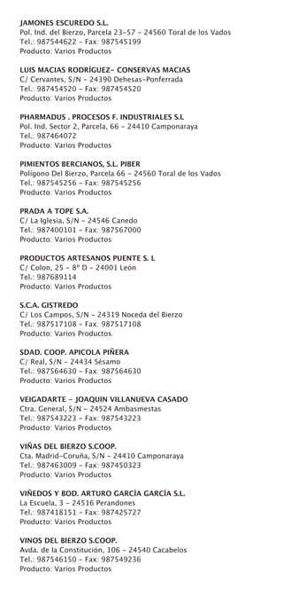 Directorio Productos