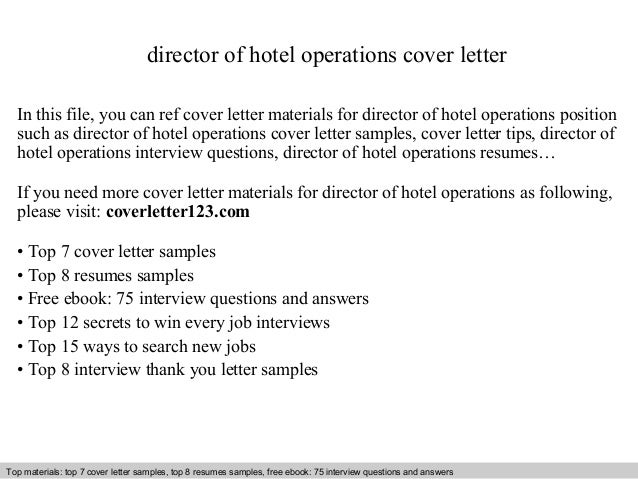 hotel director of operations resumes