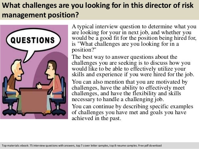 risk management interview questions