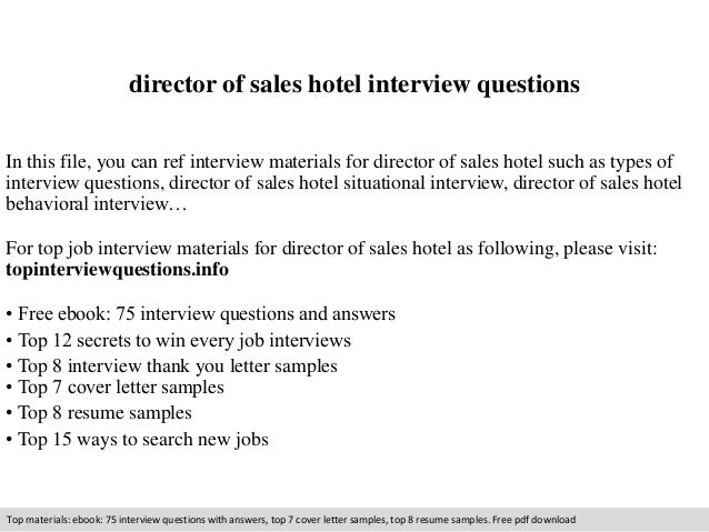 hotel interview questions to ask