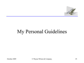 My Personal Guidelines 