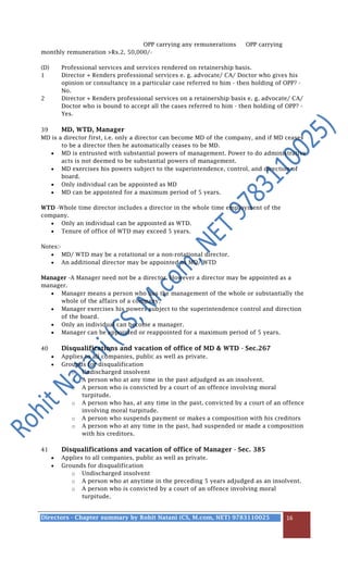 Normal Directors Note Directors notes for companies act 1956 | PDF