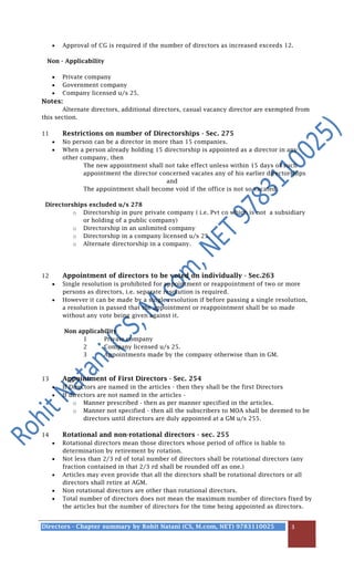 Normal Directors Note Directors notes for companies act 1956 | PDF