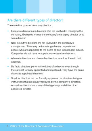 Directors Duties & Responsibilities