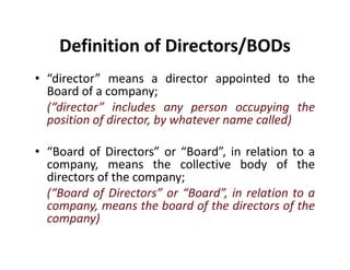 Directors role & liabilities | PDF