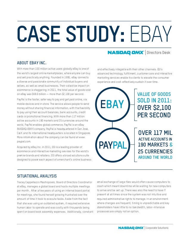 Directors Desk Ebay Case Study