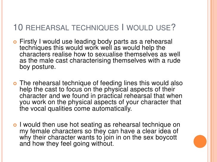 rehearsal techniques