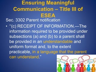 Federal Requirements for Serving ELs | PPTX