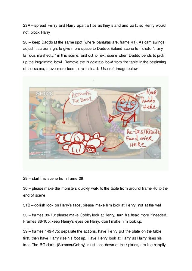 Director S Notes For Final Animation 26 11 12 With Shanes Additions Director S Notes For Final Animation 26 11 12 With Shanes Additions