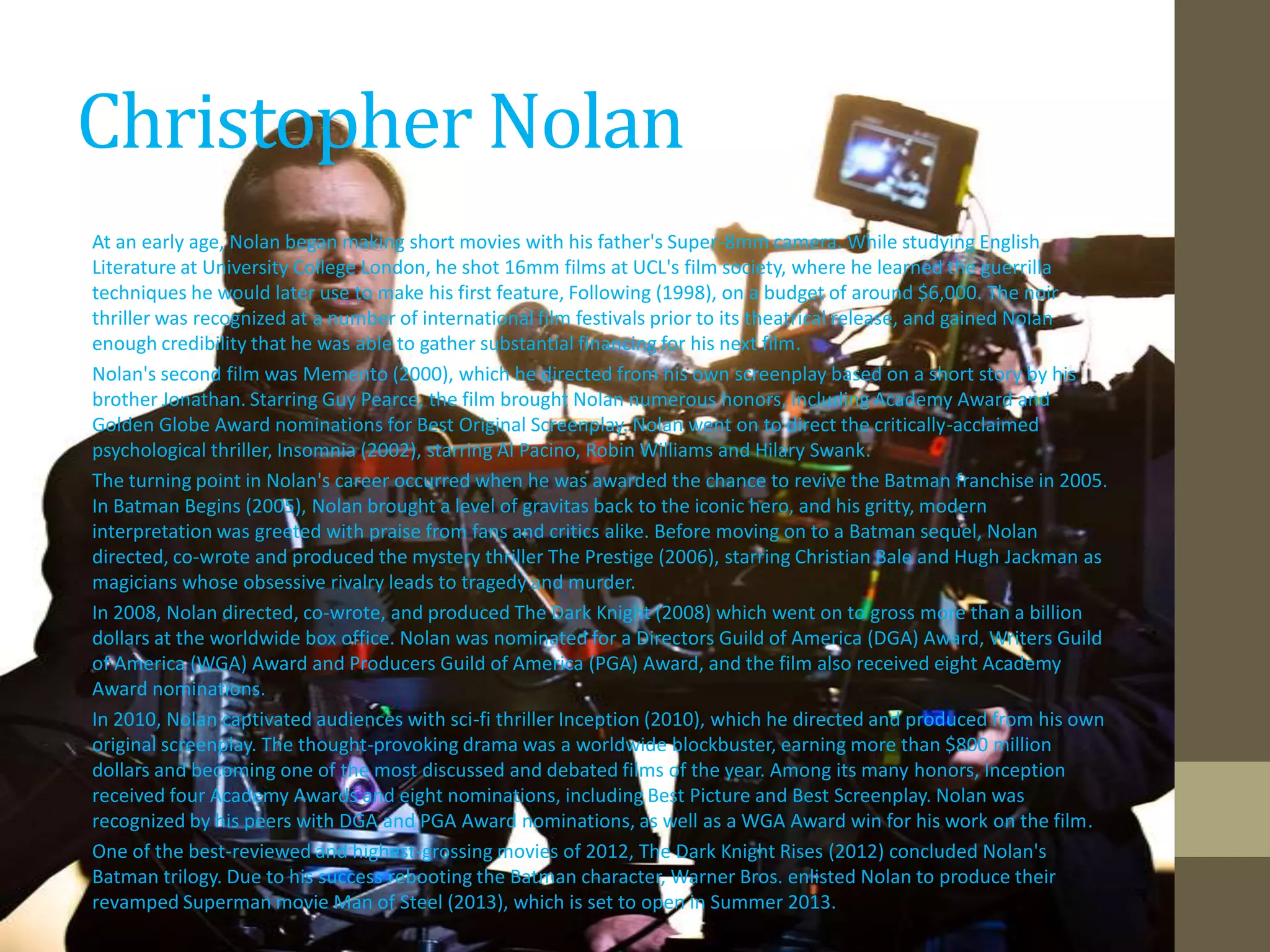 Directors of thrillers | PPTX