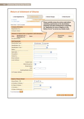 142   e-Forms: Step-by-Step Guides




                                     Contents
 