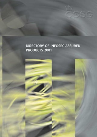 DIRECTORY OF INFOSEC ASSURED
PRODUCTS 2001
 