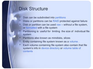directory and disk structure in Operating systems .pptx