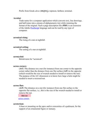 DIRECTORY OF AUTOMOBILE WORDS | PDF