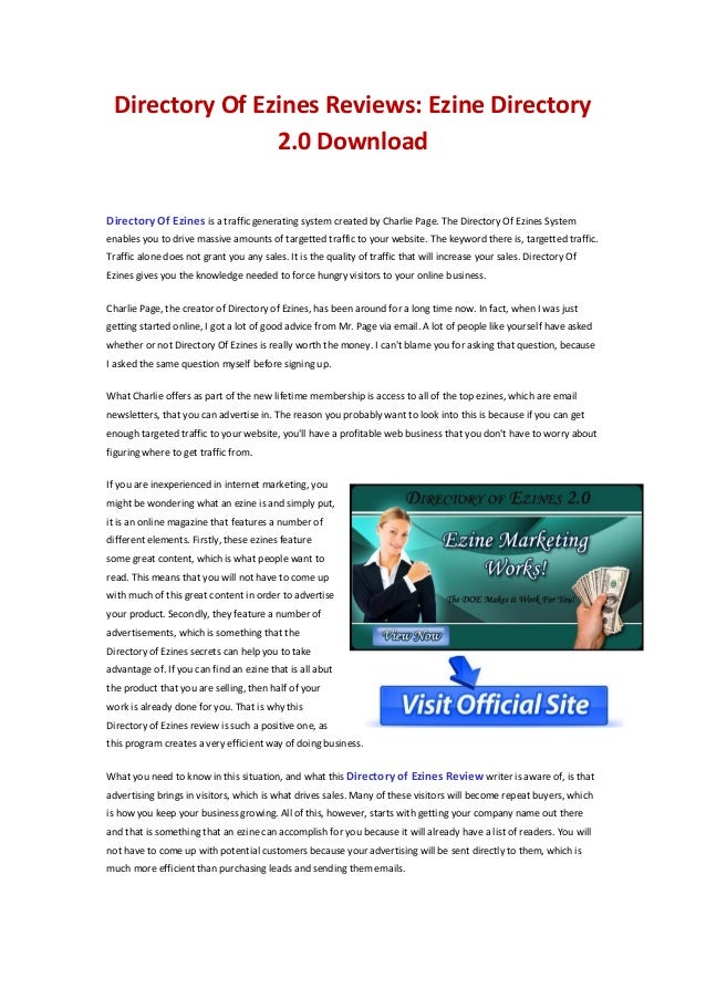 directory of ezines pdf