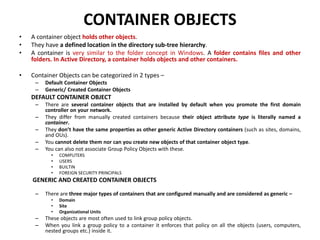 Directory Services Nma Unit-1 | PPT