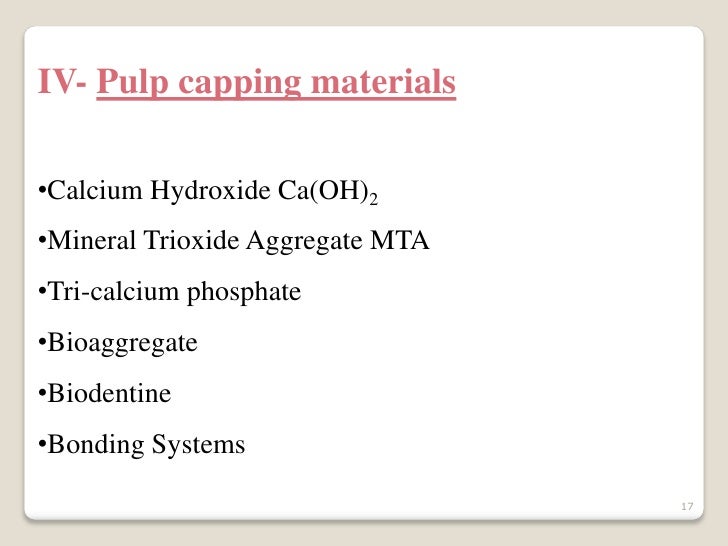 Direct pulp capping