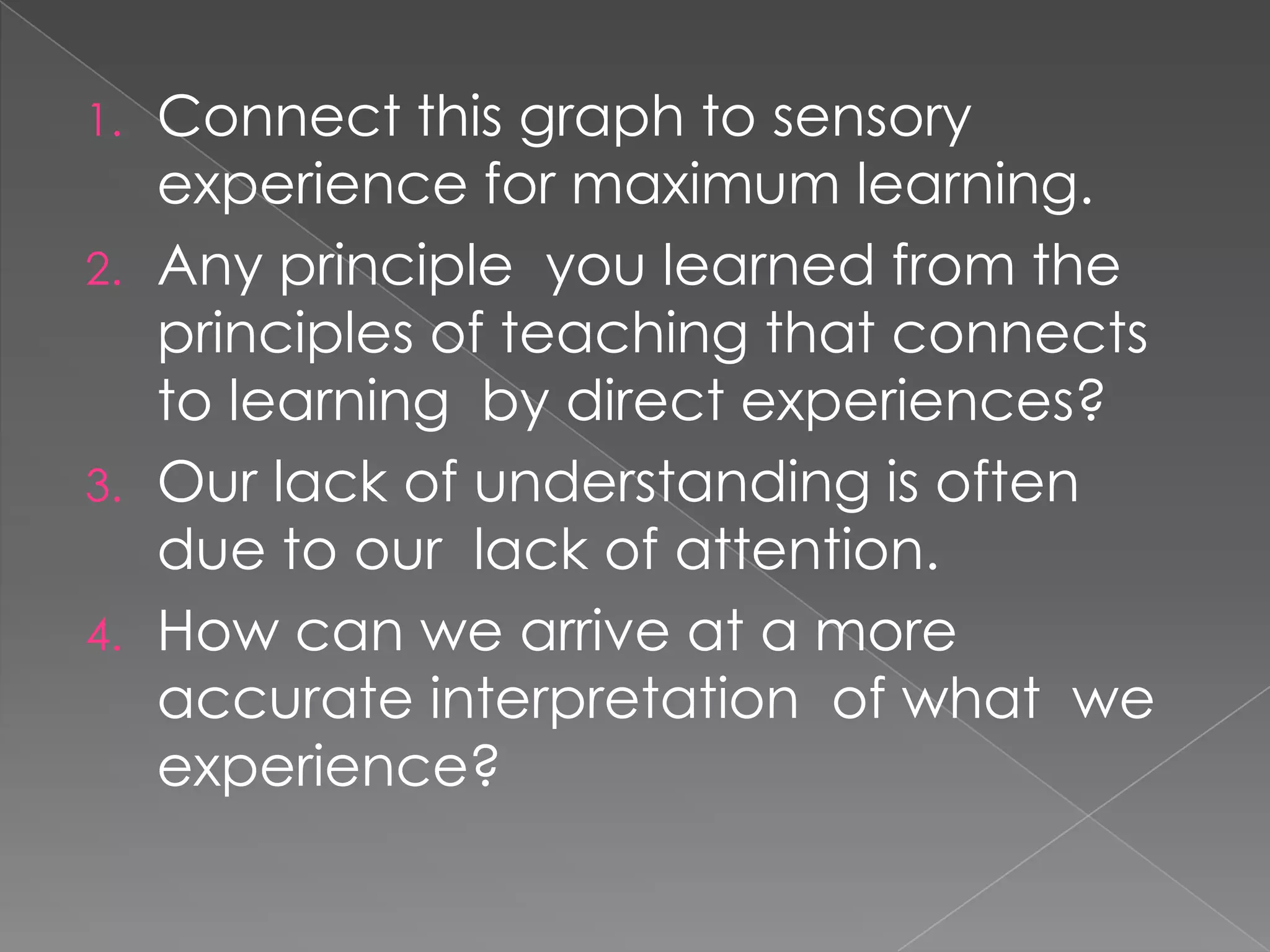 Direct, purposeful experiences and beyond | PPTX