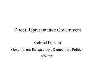 Direct representative government