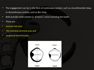 Reciprocal Tooth Direct Retainers in removable partial denture | PPTX
