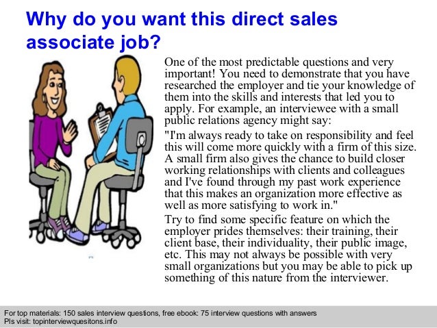 Direct sales associate interview questions and answers