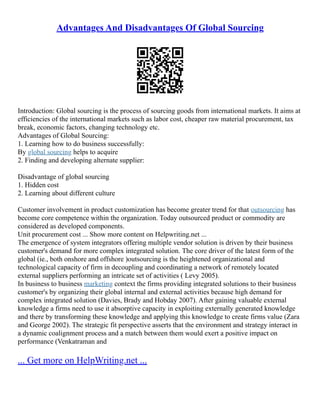Direct Sourcing Case Study | PDF