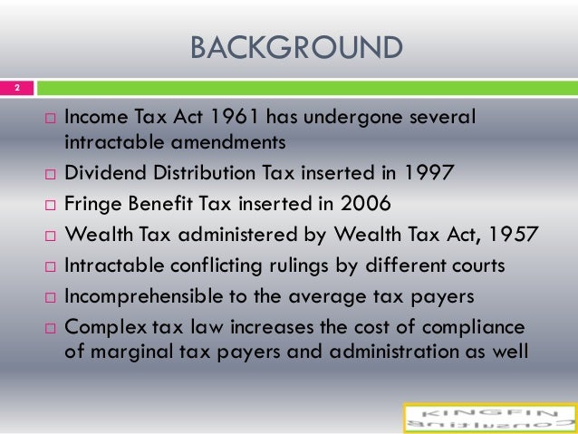 direct tax code india Speaking at the 32nd skoch summit in mumbai, chidambaram said that what he had envisaged in 2008 was a completely new direct tax code in place of the 1961 income tax act. direct tax code india Speaking at the 32nd skoch summit in mumbai, chidambaram said that what he had envisaged in 2008 was a completely new direct tax code in place of the 1961 income tax act.