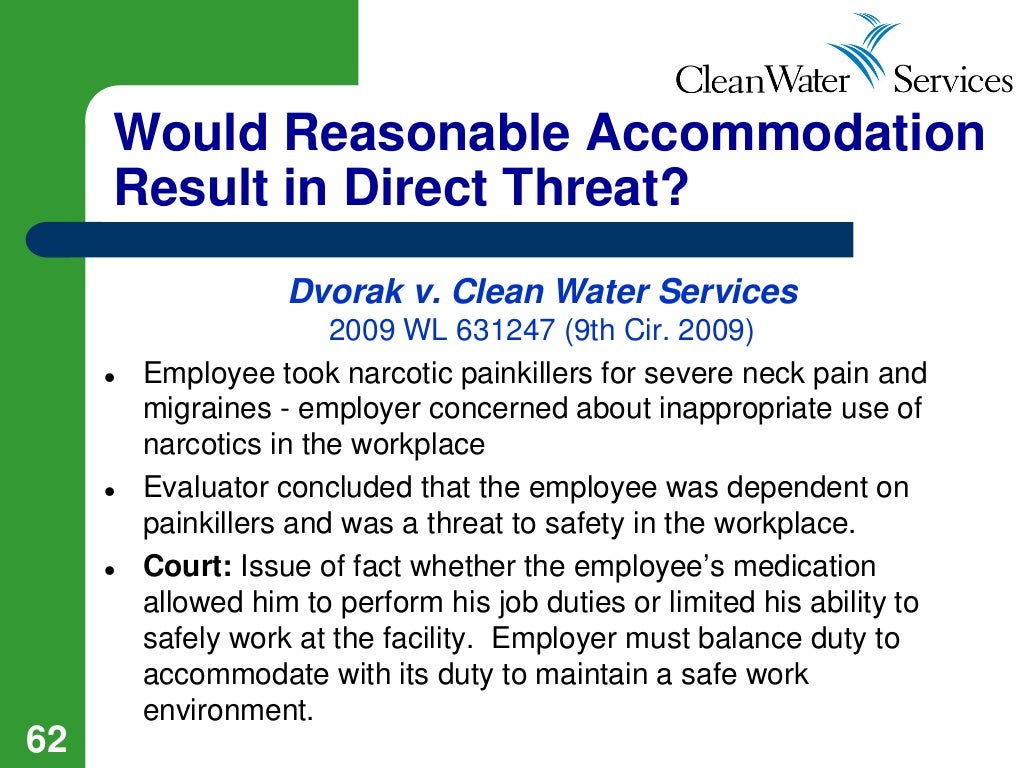 Direct Threat and Safety in the Workplace