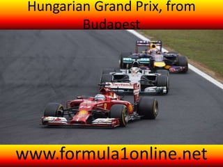 Hungarian Grand Prix, from
Budapest
www.formula1online.net
 