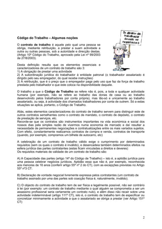 Direito do Trabalho - Noções