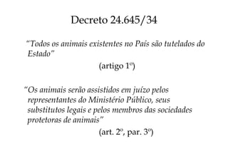 Experimentação x Direito Animal