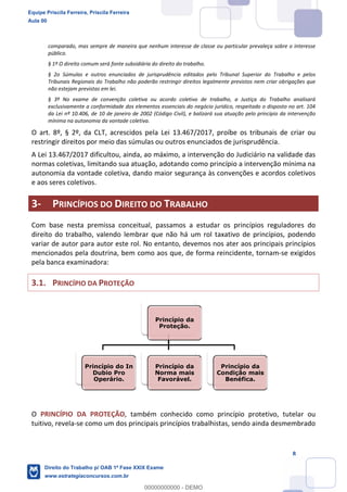 Equipe Priscila Ferreira, Priscila Ferreira
Aula 00
Direito do Trabalho p/ OAB 1ª Fase XXIX Exame
www.estrategiaconcursos.com.br
0
00000000000 - DEMO
 
