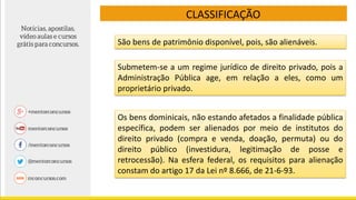Direito Administrativo - Bens públicos | PDF