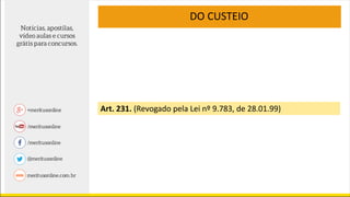 DO CUSTEIO
Art. 231. (Revogado pela Lei nº 9.783, de 28.01.99)
 