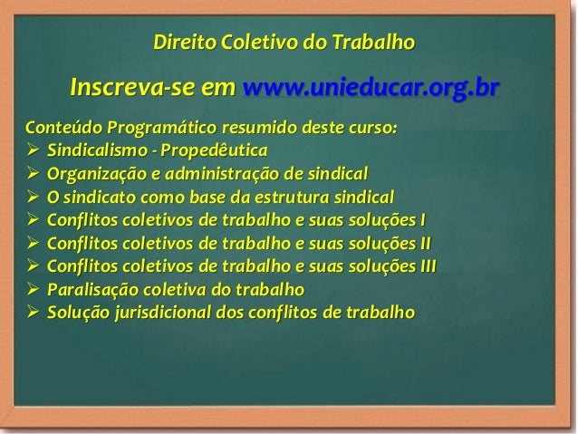 Curso direito do trabalho