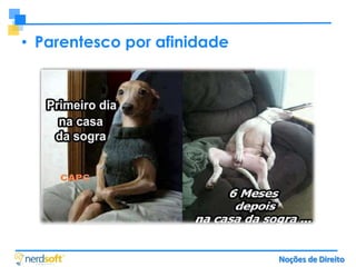 • Parentesco por afinidade

Noções de Direito

 