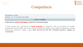 Competência
Direito das
Sucessões
 