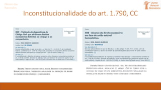 Direito das
Sucessões
Inconstitucionalidade do art. 1.790, CC
 