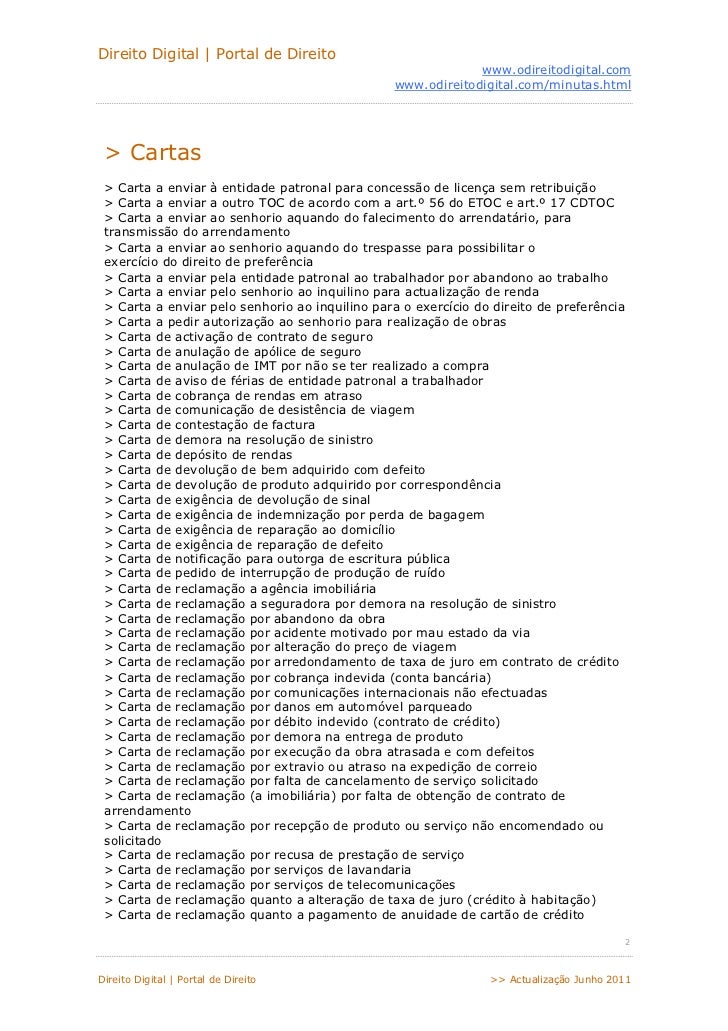 Direito digital minutas on-line - junho 2011