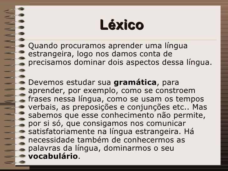 O Que É O Léxico Da Língua Portuguesa – CFFRFH