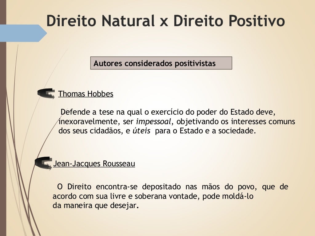 Direito natural x direito positivo Direito natural x direito positivo