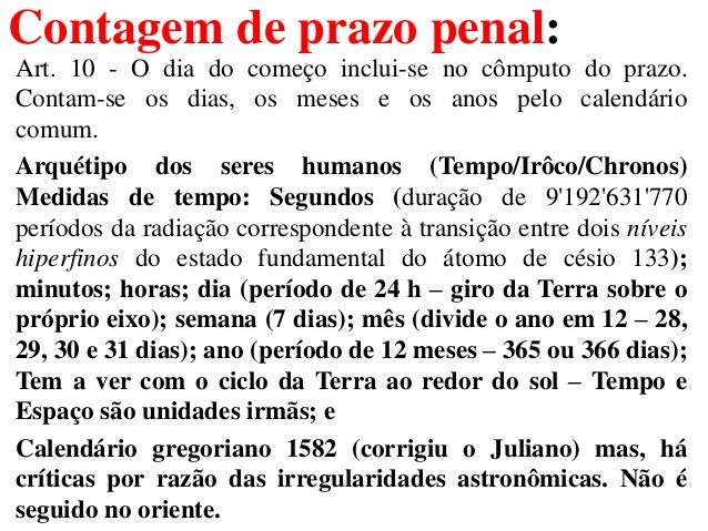 Exemplo De Como Conta No Prazo No Processo Jcrim Penal