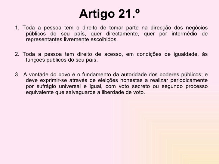 Artigo 3 direitos humanos