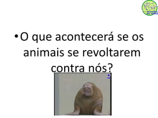 •O que acontecerá se os 
animais se revoltarem 
contra nós? 
 