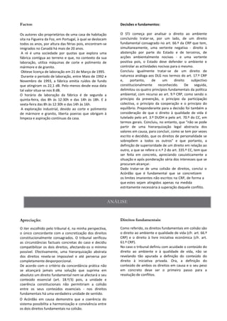 Decisões e fundamentos:
 